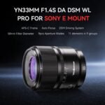 YONGNUO YN33mm F1.4 Lens w/Remote Controller, 33mm F1.4 Auto Focus Large Aperture APS-C Frame, Standard Prime Lens for Sony E Mount - Image 3