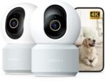 Anona 4K UHD Indoor Camera, Pet/Dog/Baby Security Camera with Phone App, 360°Pan-Tilt, 5G/2.4G Dual-Band Wi-Fi 6, Auto-Tracking, Person/Pet/Baby Crying Detection, Privacy Mode, Two-Way Audio, 2 Pack