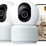 Anona 4K UHD Indoor Camera, Pet/Dog/Baby Security Camera with Phone App, 360°Pan-Tilt, 5G/2.4G Dual-Band Wi-Fi 6, Auto-Tracking, Person/Pet/Baby Crying Detection, Privacy Mode, Two-Way Audio, 2 Pack