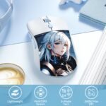 RisoPhy Lightweight Gaming Mouse, Tri-Modes Wired/2.4GHz/Bluetooth Anime Gaming Mouse, PAW3395 Sensor, 6 Programmable Buttons, 26K DPI Wireless Mouse for Laptop, PC, Mac - Image 2