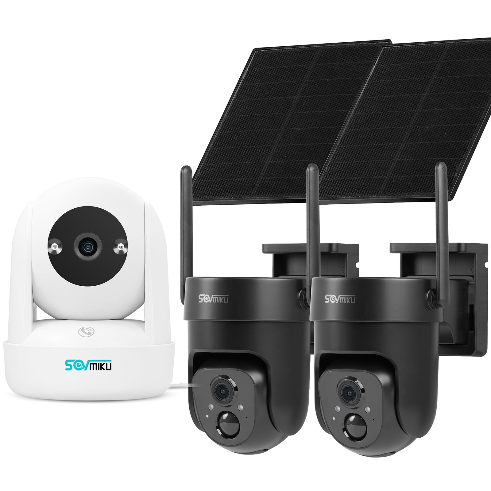 71dVsUskTEL.jpg Vicohome 2QB 2K AI Solar Security Camera and CB2 2K AI Tracking Security Camera,Battery Powered Cam,Two Way Audio, Motion Detection, Color Night Vision,Easy to Setup,Audible Flashlight Siren - Image 1