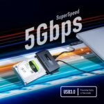 Unitek USB C to SATA IDE Adapter - External Hard Drive Adapter Converter Kit for Universal 2.5/3.5 inch HDD/SSD Hard Drive Disk, DVD-ROM/CD-ROM/CD-RW, with USB A Connector & 12V/2A Power Adapter - Image 5