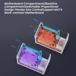 JONSBO D32 PRO White Micro-ATX PC Case,High Compatibility Mini Desktop Case,A/B Mode for MB, Support MATX Back-Connect/BTF MB,365mm GPU/240AIO/163mm Air Cooler,ATX/SFX PSU, USB3.2 PC Gaming,White - Image 3