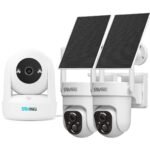 Vicohome 2K AI Solar Security Camera Wireless Outdoor and 5G Wi-Fi Indoor Camera,Battery Powered Cam, Color Night Vision,Two Way Audio, Motion Detection, Easy to Setup,Audible Flashlight Siren 180 Day