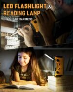 PRUNUS J-369 11100mWh Emergency Weather Radio, AA Batteries/Hand Crank/Solar/USB Charging, NOAA/AM/FM, LED Flashlight and Reading Lamp,SOS Alarm & Flashlight - Image 3