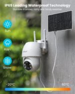 ieGeek Solar Security Cameras Wireless Outdoor, 2K 2.4G WiFi Camera with Solar Panel and Battery Powered, Color Night Vision with Spotlight, 360° PTZ, 2-Way Audio, PIR Motion Sensor, no Subscription - Image 9