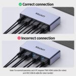 Unitek HDMI KVM Switch 2 Monitors 2 Computers 4K@60Hz USB 3.0 KVM Switches Share Dual HDMI Monitors 3 USB Ports for Keyboard Mouse Hard Drives Mic Headset Ports 2 Cable DC 5V Adapter Controller - Image 5