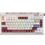 RisoPhy PC423 Wireless Creamy Keyboard with Screen & Knob, 75% 2.4G/Bluetooth/USB-C Gasket RGB Mechanical Keyboard, Hot Swappable, Five-Layer Padding & Pre-lubed Linear Switch, Retro Red and White - Image 8