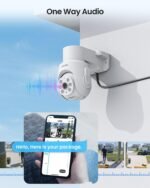 ZOSI 2 Pack 360°View Pan Tilt 1080P Wired Analog HD TVI Security Camera Outdoor Indoor,65ft Night Vision,One-Way Audio,Only Compatible with Same Brand 1080P,5MP and 4K CCTV DVR Systems - Image 4