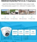 ZOSI 2MP 1920TVL Hybrid 4 in 1 TVI CVI AHD CVBS Security Camera,1080P HD Weatherproof Outdoor Indoor Surveillance Cam,Night Vision,For 960H,720P,1080P,5MP,4K analog DVR - White - Image 3