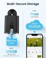 ieGeek S1 Solar Security Cameras Wireless Outdoor, 2K WiFi Battery Powered Home Surveillance Camera with Embedded Solar Panel, AI Motion Sensor, Smart Alarm, Color Night Vision, Cloud/SD,Works w/Alexa - Image 8