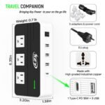 Key Power 230-Watt Step Down 220V to 110V Voltage Converter & International Travel Adapter/Power Converter with USB-C Port 18W - [Use for USA Appliance Overseas in Europe, AU, UK, Ireland, etc.] - Image 7