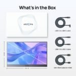 ARZOPA Portable Monitor 15.6'' FHD 1080P - Ultra-Slim Portable Laptop Monitor with Kickstand - IPS Display for PC, MAC, Phone, Xbox, PS5 - USB C & HDMI Connectivity - A1 Gray - Image 9