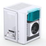JONSBO TK-1 White Micro ATX Mini Tower Computer CASE, Hyperboloid Glass Design, Separated Cabinet Structure, Al Alloy Shell Matx Desktop PC Case, Support ATX Power supply/240 AIO, White - Image 6