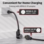 Unitek Level 2 EV Charger Electric Vehicle Charging Station 25FT Charging Cord Portable EV Charger 40A 110V-240V for J1772 Evs NEMA 4-15 NEMA 6-20 Plug Current Adjustable Reservation Charging UL - Image 4