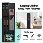 KAER 2-3 Gun Safe,Rifle Safe,Gun Safe for Rifles and Pistols,Gun Cabinet for Shotguns,Long Gun Cabinet for Shotguns with Removable Storage Shelf,LED Light,Quick Access Rifle Safes,Adjustable Shelves - Image 5