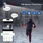 Security Cameras Wireless Outdoor 2K with 128GB TF Card: Battery Powered WiFi Camera with AI Motion Detection for Home - Color Night Vision Spotlight Siren Alarm 2-Way Talk IP65 Waterproof Cloud - Image 6