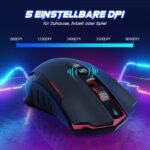 RisoPhy PC400 Wireless Gaming Mouse with 8000 DPI, 2.4G & Bluetooth Dual Mode Connection - Ergonomic Design, 7 Programmable Buttons, RGB backlighting, Precision Sensor for PC and Gaming - Image 4