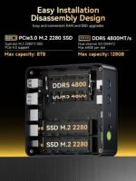 GMKtec M6 Ultra Gaming Mini PC Ryzen 7640HS (Upgraded 6600H/ 6800U), 32GB RAM DDR5 1TB SSD Dual NIC LAN 2.5GbE Desktop Computers Office Home, Triple 4K Display, WiFi 6, USB4, BT 5.2, DP, HDMI 2.0 - Image 7