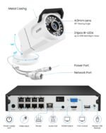 ZOSI 4K PoE Security Camera System,4pcs 8MP Indoor Outdoor Bullet Cameras with Person Vehicle Detection,People Counting,One-Way Audio,100ft Night Vision,4K/8MP 8CH NVR with 2TB HDD for 24/7 Recording - Image 8