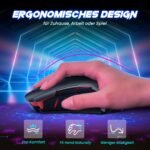 RisoPhy PC400 Wireless Gaming Mouse with 8000 DPI, 2.4G & Bluetooth Dual Mode Connection - Ergonomic Design, 7 Programmable Buttons, RGB backlighting, Precision Sensor for PC and Gaming - Image 5
