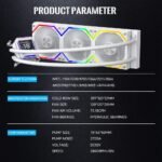 Jungle Leopard ASTROSHEL LCD 360 AIO Cooler, Customizable 2.8in LCD Display for GIFS,Images,MP4,Performance Metrics ,Screen with 320*320 Resolution, Customizable 360mm LCD screen liquid cooler（White） - Image 6