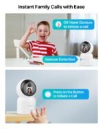 ZOSI 4MP Smart WiFi Security Camera,360° Pan/Tilt, 2-Way Video Calling, Human Detection, Night Vision,Plug in 2.4G/5G Dual-Band Home Cam, Cloud/Memory Card Storage, Indoor Elderly/Baby/Pet Monitor - Image 4