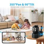 Luovisee WiFi Security Camera Wireless Outdoor 2 Packs,360° PTZ Solar Camera Outdoor Wireless for Home Security,Work with Alexa,AI Motion Detection,PIR Siren,Cloud & SD Card Storage, 2-Way Audio - Image 6