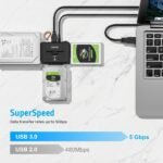 Unitek USB 3.0 to IDE and SATA Converter External Hard Drive Adapter Kit for Universal 2.5/3.5 HDD/SSD Hard Drive Disk, One Touch Backup Function, Included 12V/2A Power Adapter - Image 5