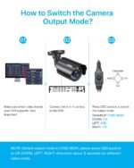 ZOSI 1080P CCTV Camera Outdoor Indoor Hybrid 4 in 1 HD TVI/CVI/AHD/CVBS Home Security Cameras System,Night Vision,Waterproof Metal Housing Bullet Cam For 960H,720P,1080P,5MP,4K analog Surveillance DVR - Image 3