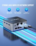 GMKtec Mini PC Intel N150(Turbo 3.6GHz) 12GB DDR5 512GB SSD Dual LAN, Desktop Mini Computer 4K Triple Display, WiFi6, BT5.2, Energy Efficient Nucbox G2 Plus - Image 3