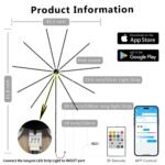 DAYBETTER LED Fireworks Lights 20inch,Smart Firework LED Lights Indoor with Bluetooth,RGB Color Changing Dimmable LED Sparkler Light Music Sync with Firework Launch Effect App Control Remote Christmas - Image 6