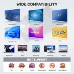 Unitek External CD DVD Drive, USB 3.0 Type-C Portable CD/DVD +/-RW Drive/DVD Player with SD Card Reader USB 3.0 USB C Hub CD ROM Burner Compatible for Laptop Desktop PC Mac Windows 11/10/8/7 Linux - Image 4