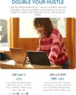 ARZOPA 17.3" Portable Monitor & 65W USB C Charger Block, 1080P FHD 100% sRGB IPS Gaming Monitor Laptop Monitor & GaN Fast Charger 3-Port Power Adapter Compact Foldable Plug - Image 2