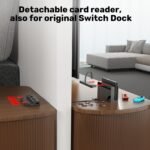 Unitek Switch Dock Station, Game Card Reader with 4K HDMI/USB 3.0/USB-C Charging Ports, Portable Nintendo Switch Docking Replacement, 4 Card Slots - Image 6