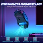 RisoPhy PC400 Wireless Gaming Mouse with 8000 DPI, 2.4G & Bluetooth Dual Mode Connection - Ergonomic Design, 7 Programmable Buttons, RGB backlighting, Precision Sensor for PC and Gaming - Image 6