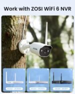 ZOSI WiFi 6 2K Add-on Camera,3MP Plug-in Security Camera with Power Supply,Night Vision,2 Way Audio,Only Compatible with Same Brand Wi-Fi 6 NVR Recorder System Model:ZR08WU,ZR08WS,ZR08PP - Image 2
