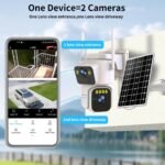 Luovisee Cameras for Home Security with Dual Lens,2.4G/5G WiFi Outdoor Camera Wireless Solar Powered,PIR Alarm,Color Night Vision,2-Way Audio,Cloud/SD Storage,No Month Fee(2 Pack) - Image 2