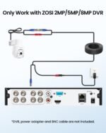 ZOSI 2 Pack 360°View Pan Tilt 1080P Wired Analog HD TVI Security Camera Outdoor Indoor,65ft Night Vision,One-Way Audio,Only Compatible with Same Brand 1080P,5MP and 4K CCTV DVR Systems - Image 5