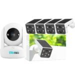 Vicohome 4CG6L Solar Security Camera Wireless Outdoor System and AI Tracking Security Camera for Home,No NVR Needed,Battery Powered,Easy to Setup,Motion Detection,Two Way Audio,Color Night Vision