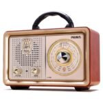 PRUNUS J-110 Radio Portable AM FM,Transistor Plug in Wall AC Power&Battery Powered&Rechargeable Radio for Emergency Use,Vintage Shortwave Radios with Bluetooth Support TF Card AUX USB Player for Gifts