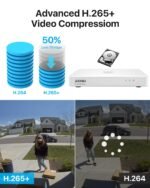 ZOSI H.265+ 3K Lite 8 Channel Security DVR Recorder with 1TB HDD,8CH Hybrid 4-in-1 CCTV DVR for 960H 720P 1080P Home Surveillance Camera System,Person Vehicle Detection,Remote Access,24/7 Recording - Image 5