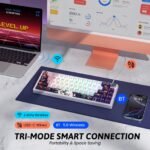 RisoPhy PC425 Wireless Gaming Keyboard, Gasket Mount, RGB Backlight, Volume Knob, 2.4GHz/USB-C/BT5.0, 60% Mechanical Gaming Keyboard for Mac/Win - Image 2