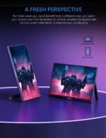 ARZOPA Portable Monitor & Sleeve,16.1'' 144Hz 1080P FHD Laptop Monitor & PU Sleeve Bag Combination - Image 4