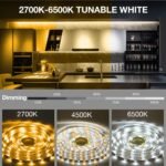 DAYBETTER Under Cabinet Lights, 6 PCS Under Cabinet Lighting with Remote, Dimmable LED Strip Lights for Bedroom, LED Lights for Kitchen Cabinet, Counter Shelf 2700K-6500K Warm to Daylight White, 9.8ft - Image 2