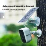 Vicohome 5V Solar Panels for Security Cameras for Bird Feeder 23% Energy Conversion Rate,9.8Ft Cable, USB C & Micro-USB Compatible, Weather Resistant, 360° Adjustable Bracket, for Tapo Eufy Aosu .etc - Image 5