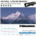 EF/EF-S 420-800mm F8.3 Telephoto Zoom Lens(MF) + T-Mount for Canon EOS Rebel T8i/T7i/T7/T6i/T5/T3i/T2i/XSi/SL3/SL2/T100/90D/80D/70D/50D/5D Mark IV/6D II/7D II/1D X III II - Manual DSLR Cameras Lenses - Image 6