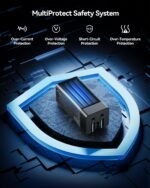 Ruko PD65W USB C Charger, 3-Port GaN Fast Charger Block, Compact Foldable Wall Charger for iPhone 16/15, MacBook Pro/Air, Galaxy S24, Pixel, Drone, Switch and More, Black - Image 5