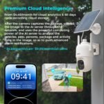 SOVMIKU 2CQ1 AI 2K Solar Security Camera Wireless Outdoor, Battery Powered,Two Way Audio,Motion Detection, 360° View,Easy to Setup,Color Night Vision,Audible Flashlight Siren,180 Days Exchange Policy - Image 4