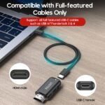 Unitek USB C to HDMI Adapter Uni-Directional Type-C Female Video Source to HDMI Male Display Converter 4K 60Hz Thunderbolt 3/4 Adapter for MacBook Pro/Air iPhone Series iPad Pro Windows Surface - Image 4